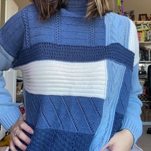 Blue knit sweater